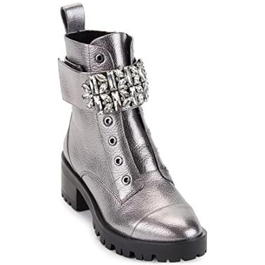 Imagem de Karl Lagerfeld Paris Bota masculina Pippa Combat, Prata, 11