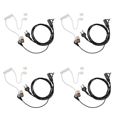 Imagem de BVMAG Fone de ouvido de tubo acústico Covert com microfone PTT para Midland GXT1000VP4 LXT600 LXT500VP3 LXT118 GXT1050VP4 GXT1000XB Walkie Talkie Rádio bidirecional Pacote com 4