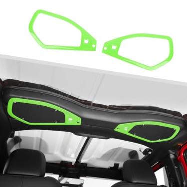 Imagem de Jimen Para capa de alto-falante JL/JT, 2 peças de capa de acabamento de alto-falante superior de teto, acessórios internos compatíveis com Jeep Wrangler JL JLU e Jeep Gladiator JT 2024+ (verde)