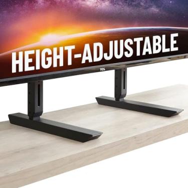 Imagem de Echogear Suporte de TV grande universal - Base ajustável em altura para TVs de até 77 polegadas - Suporte de substituição sem oscilação funciona com qualquer TV, incluindo Vizio, TCL, Samsung e mais -