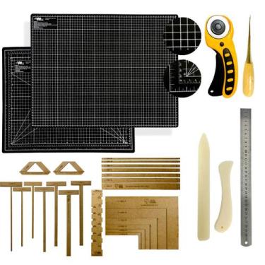 Imagem de Base de Corte A3 45x30 Mesa Apoio Placa Para Cortar Tecido Papel Kit C