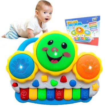 Imagem de Piano Tambor Musical Para Crianças E Bebês Sons De Animais