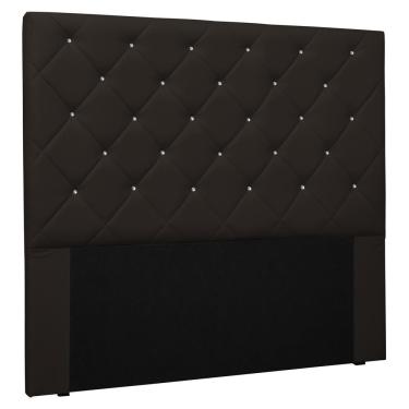 Imagem de Cabeceira Estofada Box Casal King Size Tânia 195cm Marrom