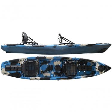 Imagem de Caiaque Hidro2eko Caiman 135 Duo - Azul Camuflado