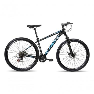 Imagem de Bicicleta Aro 29 Alfameq Afx Alumínio 21v Freio A Disco Garfo Com Suspensão - Preto-azul Tam.21