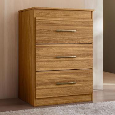 Imagem de Cômoda Com 3 Gavetas 61x88cm Vitória Moval Cor:freijó