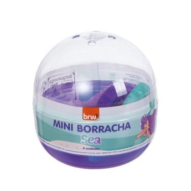 Imagem de Pote Com Mini Borracha Sea Oceano Sereia 4 Unidades Brw