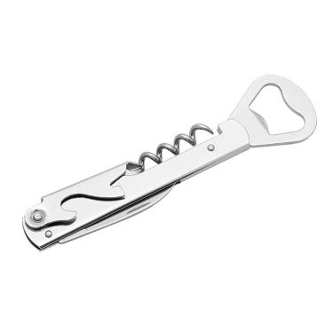Imagem de Saca Rolhas E Abridor De Garrafas 14,2 Cm Inox Mimo Style