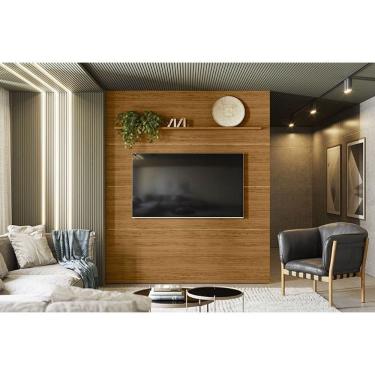 Imagem de Estante Piso-Teto Guaporé para TV de até 75 polegadas - Naturale - Madetec
