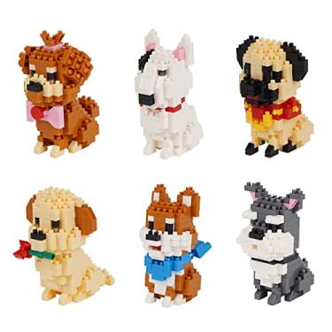 Imagem de Geniteen Building Blocks 6 Sets Mini Animals Building Blocks Cute Dog Series Model Building Kit