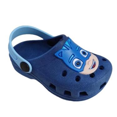 Imagem de Babuche Calce facil Infantil Pj Mask Menino Gato Piscina Escolar Coleg