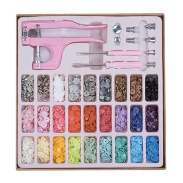 Imagem de LBTEE Kit De Fecho De Pressão De Plástico, Botões De Pressão De Plástico E Metal Com Conjunto De Alicates De Pressão, 270 Conjuntos De Botões De Pressão De Plástico E Metal Para Costura E Artesanato