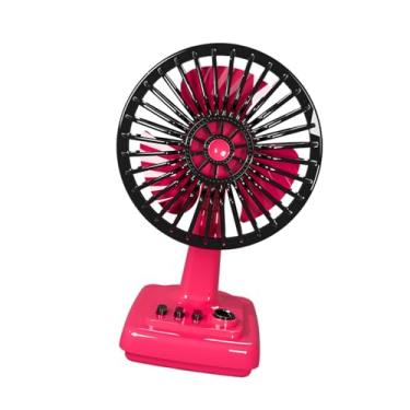Imagem de Generic Ventilador de mesa pequeno, refrigeração de ar, design, ventilador pessoal portátil de 3 velocidades para cozinha, dormitório, carro, quarto, Vermelho