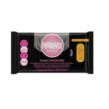 Imagem de Lenços Umedecidos Prudence Íntima 20 Unidades