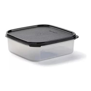 Imagem de Tupperware Modular Quadrado 1,2litros, Transparente/Preto