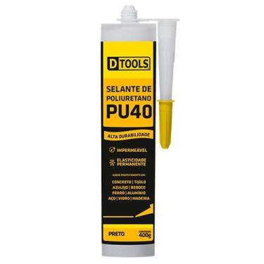 Imagem de Selante PU 40 Preto 400g para Juntas de Dilatação e Vedação - DTOOLS