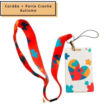 Imagem de Cordao c/ Porta Cracha Cartão Identificação Autismo Autista TEA - Arte