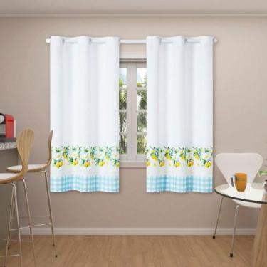 Imagem de Cortina para Cozinha 2,20m X 1,45m Ilhós Estampada  - CASA DONA, Amare