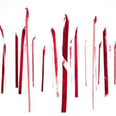 Imagem de Varal de Fitas Metalizadas Decoração de Teto para Festas 100 Metros (Vermelho)