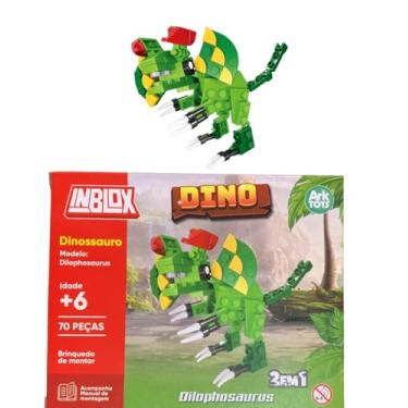 Imagem de Brinquedo De Montar Dinossauro Dilofossauro 57 Peças Medidas Da Caixa 14,3 x 11,7 x 4,3 cm Acompanha Manual De Montagem