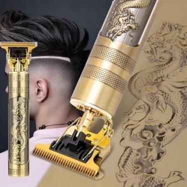 Imagem de Máquina de Cortar Cabelo Dragão Profissional Premium sem Fio Recarregável para Barba, Cabelo e Pezinho com 4 Pentes, Óleo e Escovinha