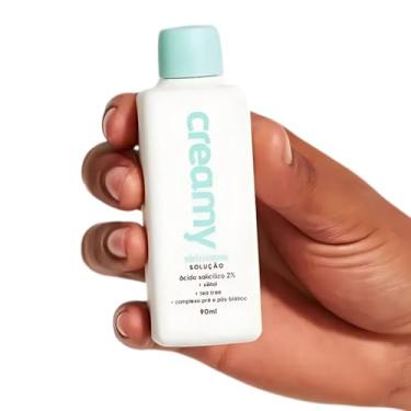 Imagem de Solução Facial Creamy Ácido Salicílico 2% – 90ml | Tônico antiacne com Tea Tree, Zinco, Xilitol e Complexo Pre e Pró-biótico | Limpeza profunda e controle da oleosidade