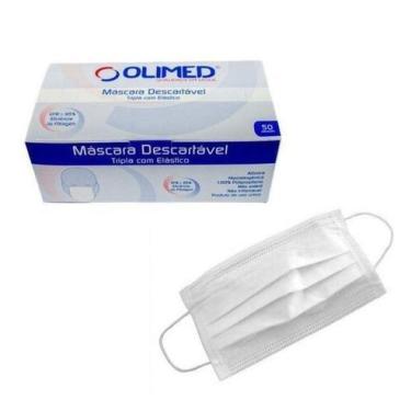Imagem de Mascara Descartavel Tripla Protecao C/50Und - OLIMED