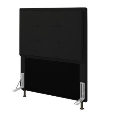 Imagem de Cabeceira Onix Para Cama Box Solteiro 40 cm Suede Preto - D'Rossi - DR