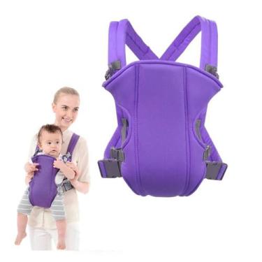 Imagem de Canguru bebe roxo slim portatil 3 posicoes ate 15kg ergonomico mochila