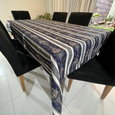 Imagem de Toalha de Mesa Retangular Gorgurinho Brasão Azul Marinho - 2,20m x 1,5