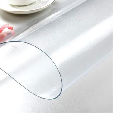 Imagem de Toalha de mesa de vidro macio, resistente a arranhões, capa de mesa de PVC fosco, à prova d'água e óleo, espessura de 1,0 mm, fosca, 30x30 cm