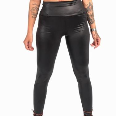 Imagem de Calça Legging Skinny Cirrê Bolsos Proteção Uv - Deliriyou, G, Preto