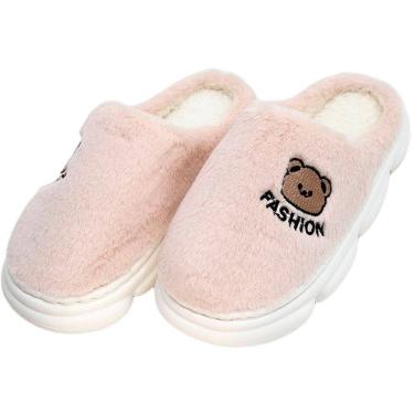 Imagem de Pantufas Sapatos De Inverno Ursinho Chinelos Aconchegantes