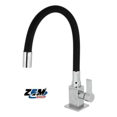 Imagem de Torneira Cozinha Mesa-bancada-cuba Gourmet Silicone Black Acabamento Brilhante Cor Preto