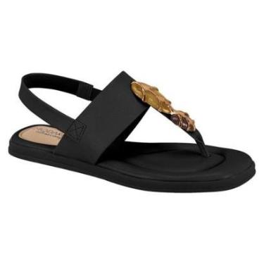 Imagem de Sandalia Feminina Modare Ortopedica Esporão Fascite Plantar Elastico Pedras Ref: 7212.103-Feminino