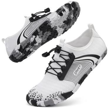 Imagem de Sapatos aquáticos femininos e masculinos adultos para caminhadas, natação, praia, rio, piscina, trilhas, meias aquáticas, protetoras, conforto, bico largo, largura, escalada, férias ao ar livre, 2025