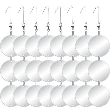 Imagem de Chephon Conjunto de discos para assustar pássaros atualizados – Pacote grande com 24 peças – Refletores de pássaro altamente reflexivos, melhores dispositivos de assustar pássaros para manter todos os pássaros longe como pica-pau-pau e pombo