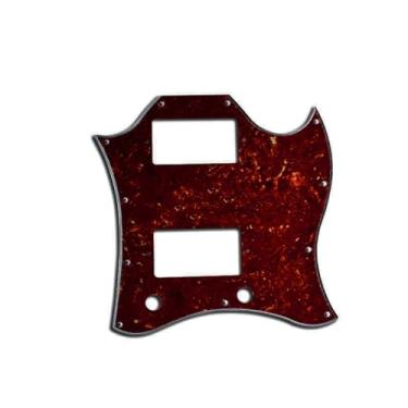 Imagem de ROZILO Placa de proteção contra arranhões padrão americano SG com parafusos para guitarra SG Epiphone SG tartaruga vermelha