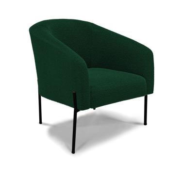 Imagem de Cadeira Sala De Jantar Pé De Ferro Preto Stella Bouclê D03 - D'rossi Cor Verde