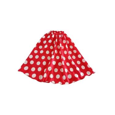 Imagem de Saia Rodada Bolinha Anos 50 60 Moda Feminina Midi Festa