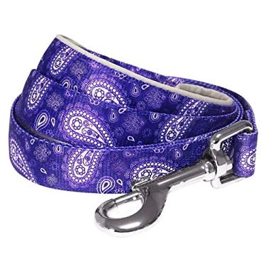 Imagem de Coleiras acolchoadas de neoprene com estampa de flores macias e confortáveis para cães Blueberry Pet 12Blueberry Pet Leash - 5' * 5/8" 4334782975