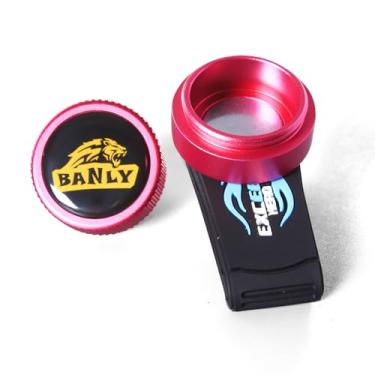 Imagem de Banly Suporte de giz de piscina com clipe de cinto fixo, giz de bolso com clipe magnético portátil, mini suporte de giz de bilhar, caixa de giz para taco de bilhar