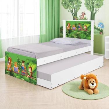 Imagem de Bicama Juvenil com Cabeceira Adesivada Safari - CASA H