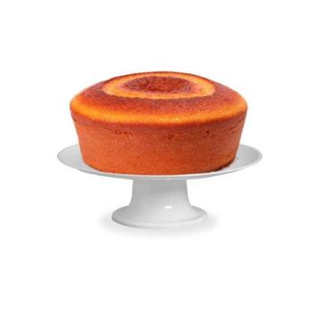Imagem de Bandeja Para Bolo Salgados Com Pedestal Cor Branca 27X9Cm - Tt