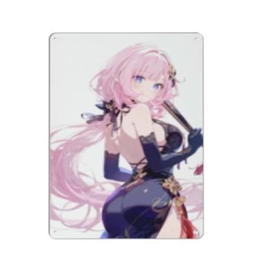 Imagem de Anime Sexy Bikini Hot Girl Pinup Girl Metal Tin Sign Wall Art Poster Decor for Home Bar Club Bedroom Bathroom Man Cave Otaku 30,5 x 40,6 cm, AN088