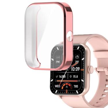 Imagem de smaate Capas de relógio compatíveis com Blackview R50PRO 4.7 cm Smart Watch, capa de TPU com protetor de tela, protegendo o corpo e a tela do relógio