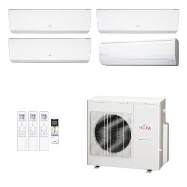 Imagem de Ar-Condicionado Multi Split Inverter Fujitsu 35.000 (2x Evap HW 9.000 + 1x Evap HW 12.000 + 1x Evap HW 18.000) Quente/Frio 220V