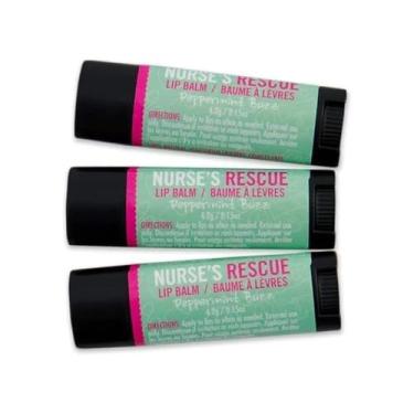 Imagem de Walton Wood Farm Protetor labial Trio (Nurse's Rescue) sabor menta buzz 100% natural, adequado para vegetarianos e sem parabenos