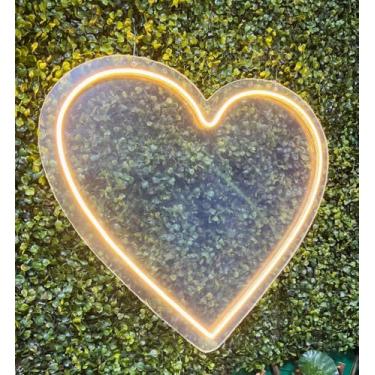 Imagem de Painel Led Neon Coração 50cm Decoração Festa Luminária