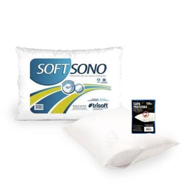 Imagem de Kit Travesseiro e Capa Impermeável 50x70 Hipoalérgico - Pillowtex